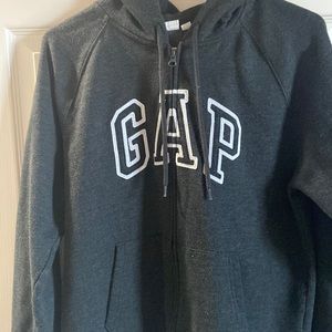 Full zip hoodie Gap size large dark grey